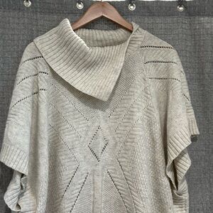 Lane Bryant Cream Sweater Pancho Size 14/20